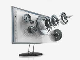 CAD mechanical engineering on screen